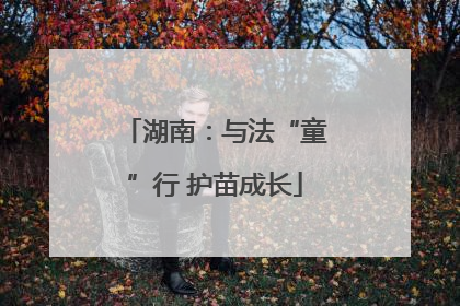 湖南：与法“童”行 护苗成长