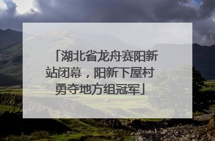 湖北省龙舟赛阳新站闭幕，阳新下屋村勇夺地方组冠军