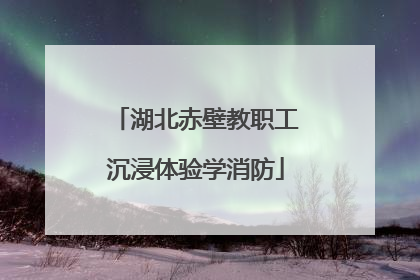 湖北赤壁教职工沉浸体验学消防