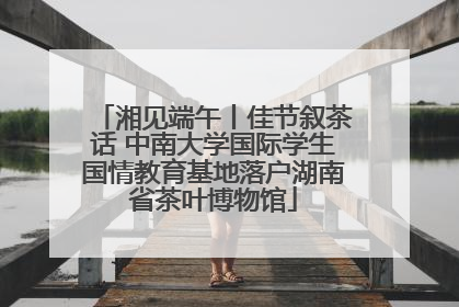 湘见端午丨佳节叙茶话 中南大学国际学生国情教育基地落户湖南省茶叶博物馆