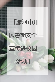 漯河市开展暑期安全宣传进校园活动