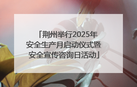 荆州举行2025年安全生产月启动仪式暨安全宣传咨询日活动
