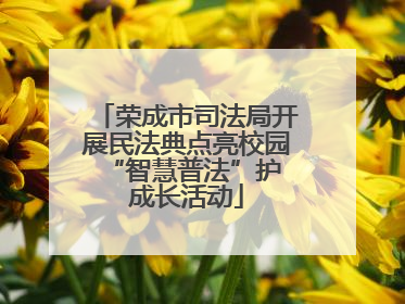荣成市司法局开展民法典点亮校园 “智慧普法”护成长活动
