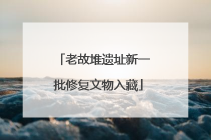 老故堆遗址新一批修复文物入藏