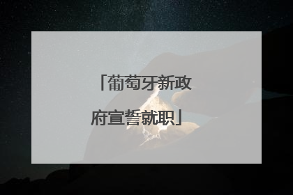 葡萄牙新政府宣誓就职