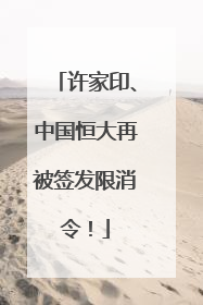 许家印、中国恒大再被签发限消令！