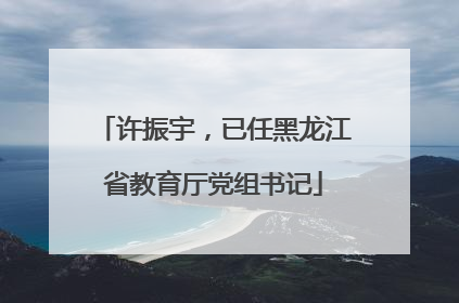 许振宇，已任黑龙江省教育厅党组书记