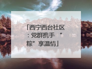 西宁西台社区：党群携手 “粽”享温情