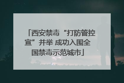 西安禁毒“打防管控宣”并举 成功入围全国禁毒示范城市