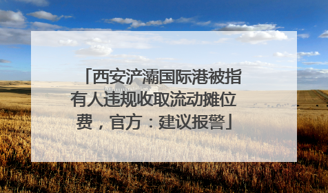 西安浐灞国际港被指有人违规收取流动摊位费，官方：建议报警