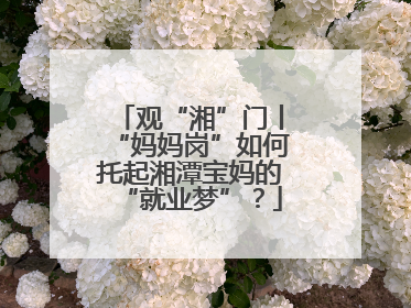 观“湘”门丨“妈妈岗”如何托起湘潭宝妈的“就业梦”？