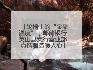 轮椅上的“金融温度”，邮储银行英山县支行营业部真情服务暖人心