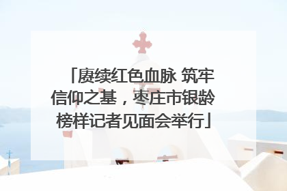 赓续红色血脉 筑牢信仰之基，枣庄市银龄榜样记者见面会举行