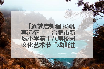 逐梦启新程 扬帆再远征——合肥市新城小学第十八届校园文化艺术节“戏曲进校园专场演出”
