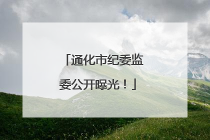 通化市纪委监委公开曝光！
