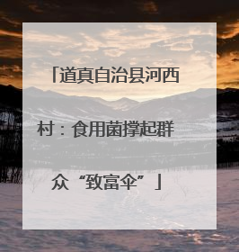 道真自治县河西村：食用菌撑起群众“致富伞”