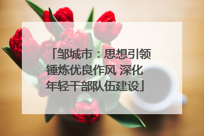 邹城市：思想引领锤炼优良作风 深化年轻干部队伍建设
