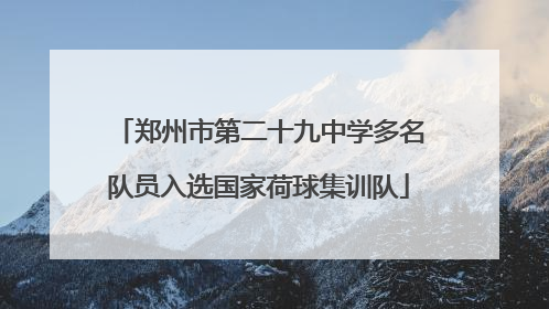 郑州市第二十九中学多名队员入选国家荷球集训队