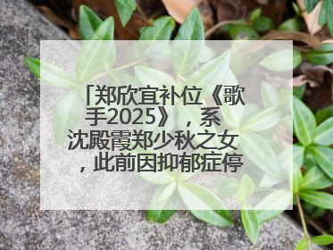 郑欣宜补位《歌手2025》，系沈殿霞郑少秋之女，此前因抑郁症停工两年