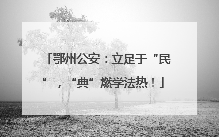 鄂州公安：立足于“民”，“典”燃学法热！