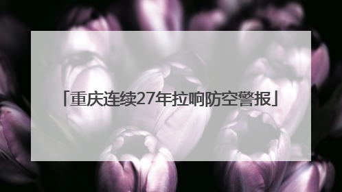 重庆连续27年拉响防空警报