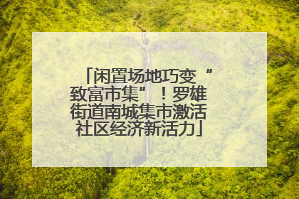 闲置场地巧变“致富市集”！罗雄街道南城集市激活社区经济新活力