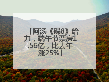 阿汤《碟8》给力，端午节票房1.56亿，比去年涨25%