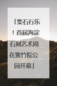 集石行乐！首届海淀石刻艺术周在紫竹院公园开幕