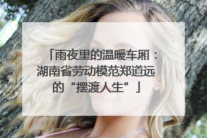 雨夜里的温暖车厢：湖南省劳动模范郑道远的“摆渡人生”