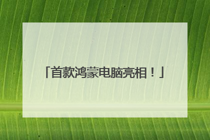 首款鸿蒙电脑亮相！