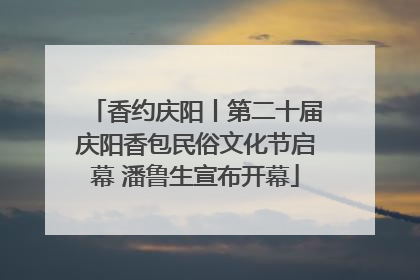 香约庆阳丨第二十届庆阳香包民俗文化节启幕 潘鲁生宣布开幕