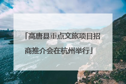 高唐县重点文旅项目招商推介会在杭州举行