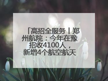 高招全服务丨郑州航院:今年在豫招收4100人,新增4个航空航天类专业