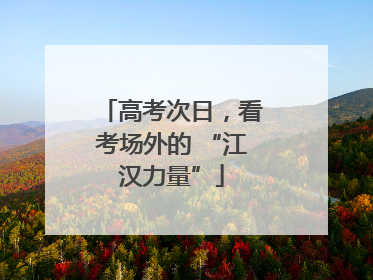 高考次日，看考场外的 “江汉力量”