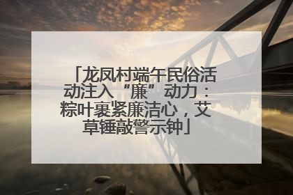 龙凤村端午民俗活动注入“廉”动力：粽叶裹紧廉洁心，艾草锤敲警示钟