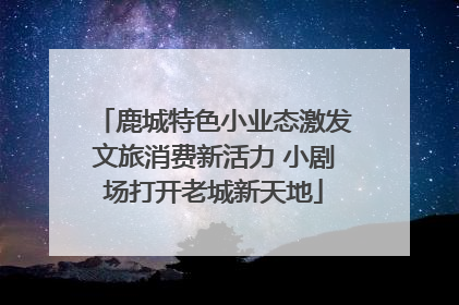 鹿城特色小业态激发文旅消费新活力 小剧场打开老城新天地