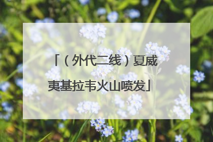 （外代二线）夏威夷基拉韦火山喷发