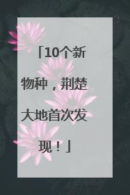 10个新物种，荆楚大地首次发现！
