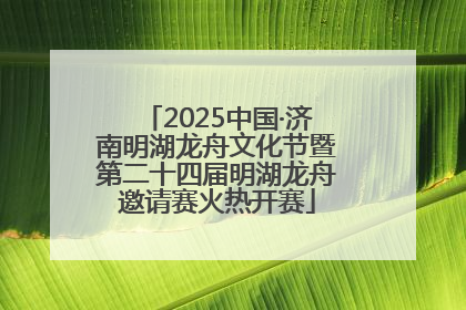 2025中国·济南明湖龙舟文化节暨第二十四届明湖龙舟邀请赛火热开赛