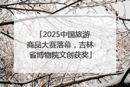 2025中国旅游商品大赛落幕，吉林省博物院文创获奖