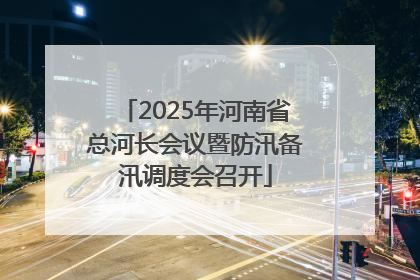 2025年河南省总河长会议暨防汛备汛调度会召开