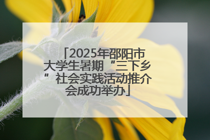 2025年邵阳市大学生暑期“三下乡”社会实践活动推介会成功举办