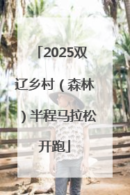 2025双辽乡村（森林）半程马拉松开跑
