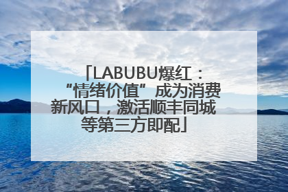 LABUBU爆红：“情绪价值”成为消费新风口，激活顺丰同城等第三方即配